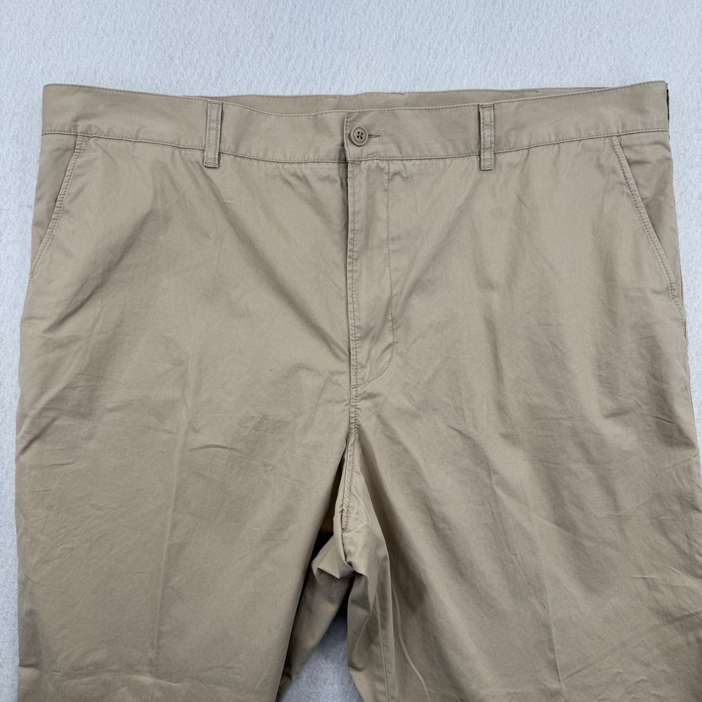 Lacoste Tan Cotton Twill Chino Pants Mens 46x30 Straight Leg Khaki Preppy Golf